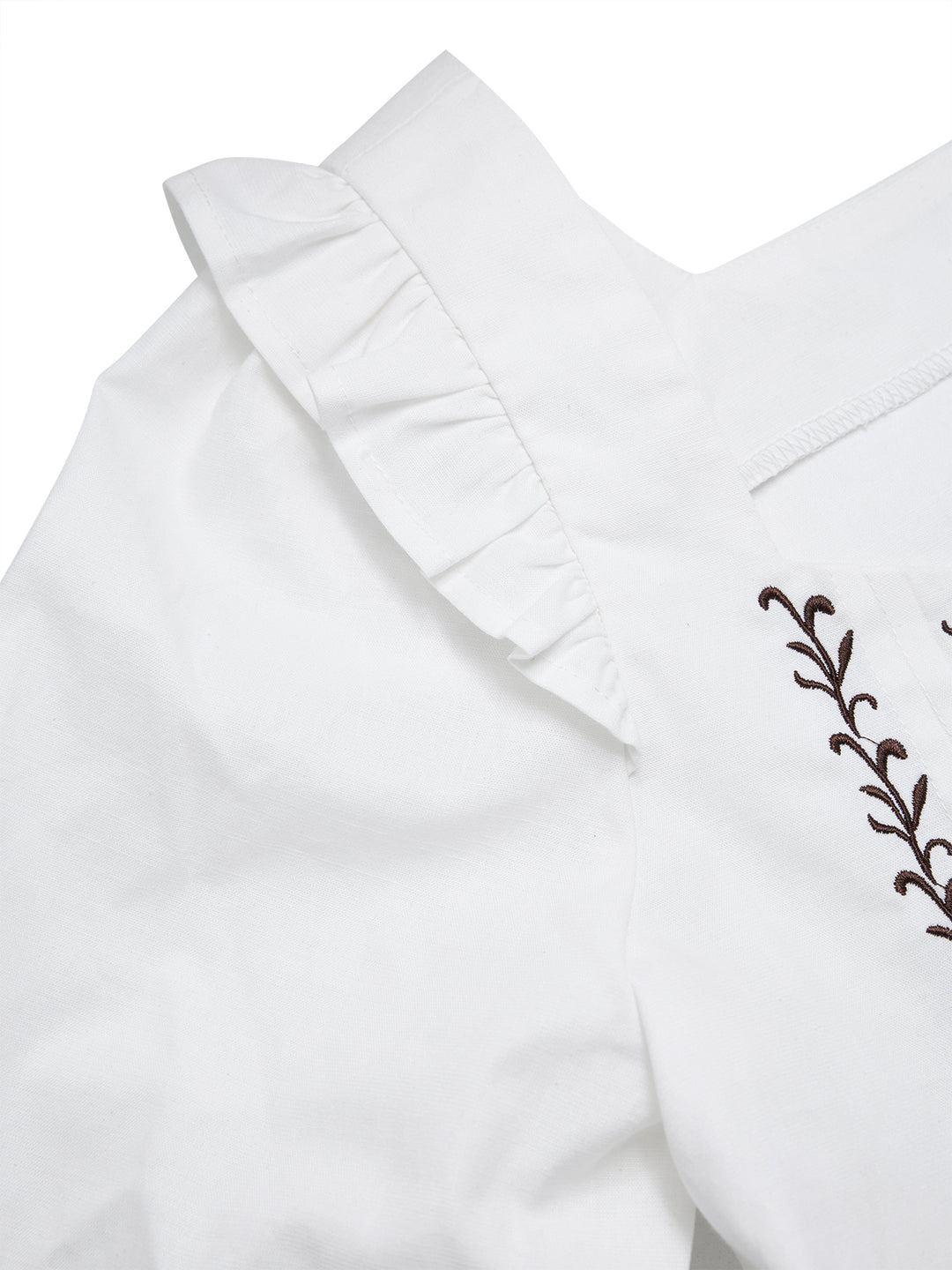 Bordado casual de bordado blusas para mujeres de manga de flote