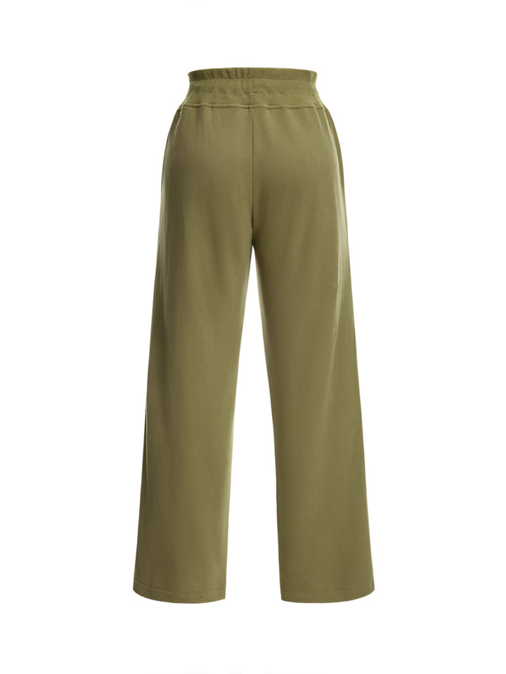Pantalones de chándal con cordón de pierna ancha de la pierna ancha