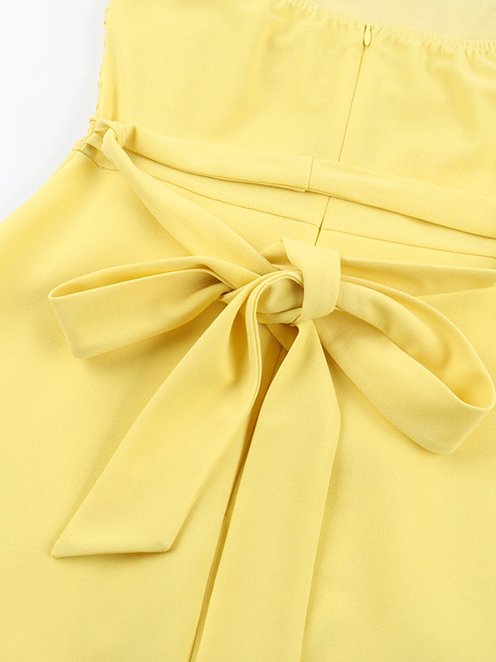 A Line Party Bow Design Mini Women Dress
