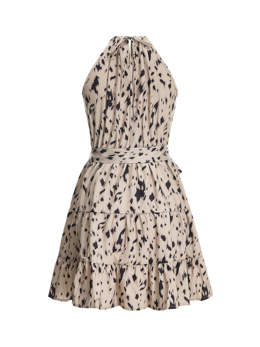 Party Ruched Tied Halter Mini Women Dress