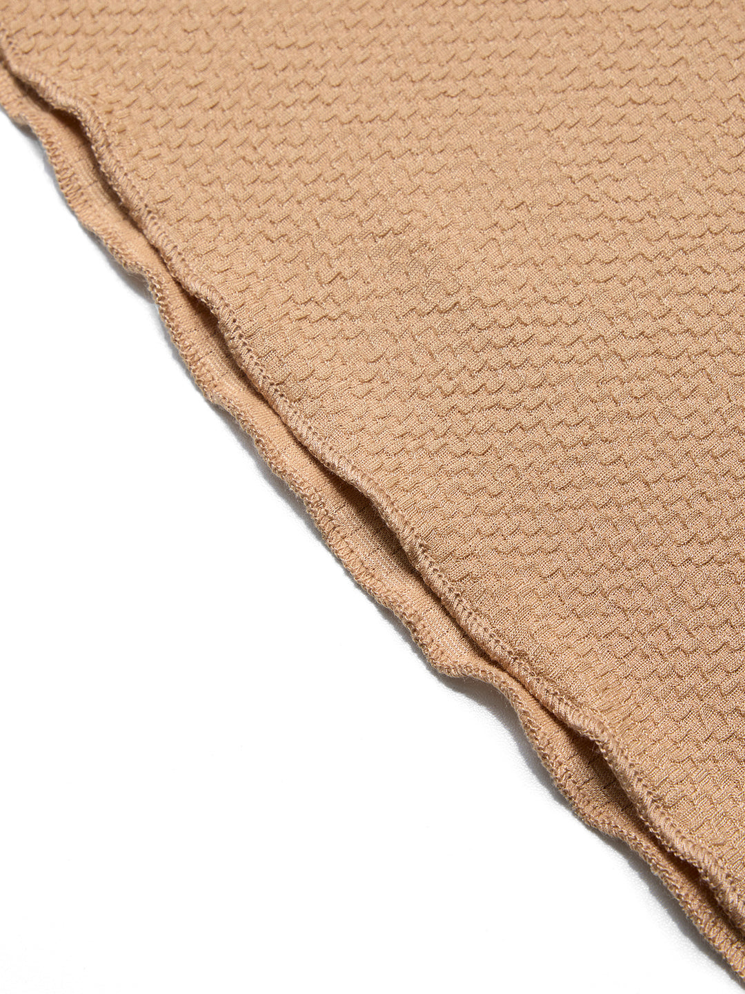 Tela texturizada casual Ruched Wave Edge Bandeau Tops -