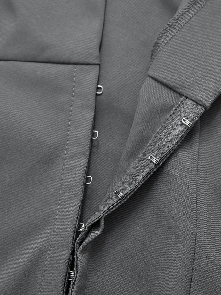 Hebilla casual cortada con el cuello de la corbata blusas para mujeres