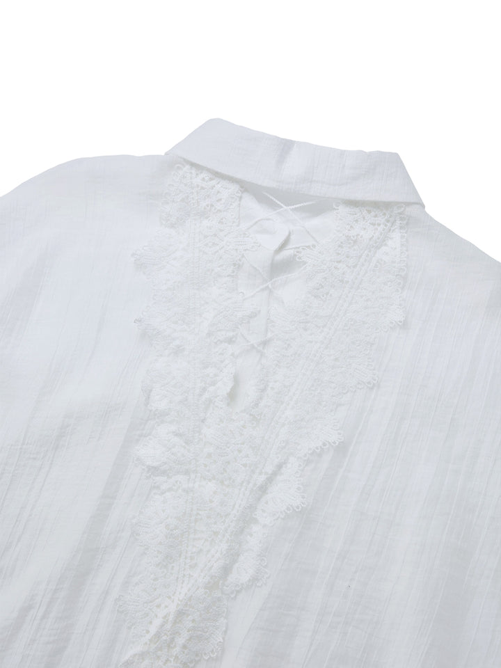 Chemise boho en dentelle