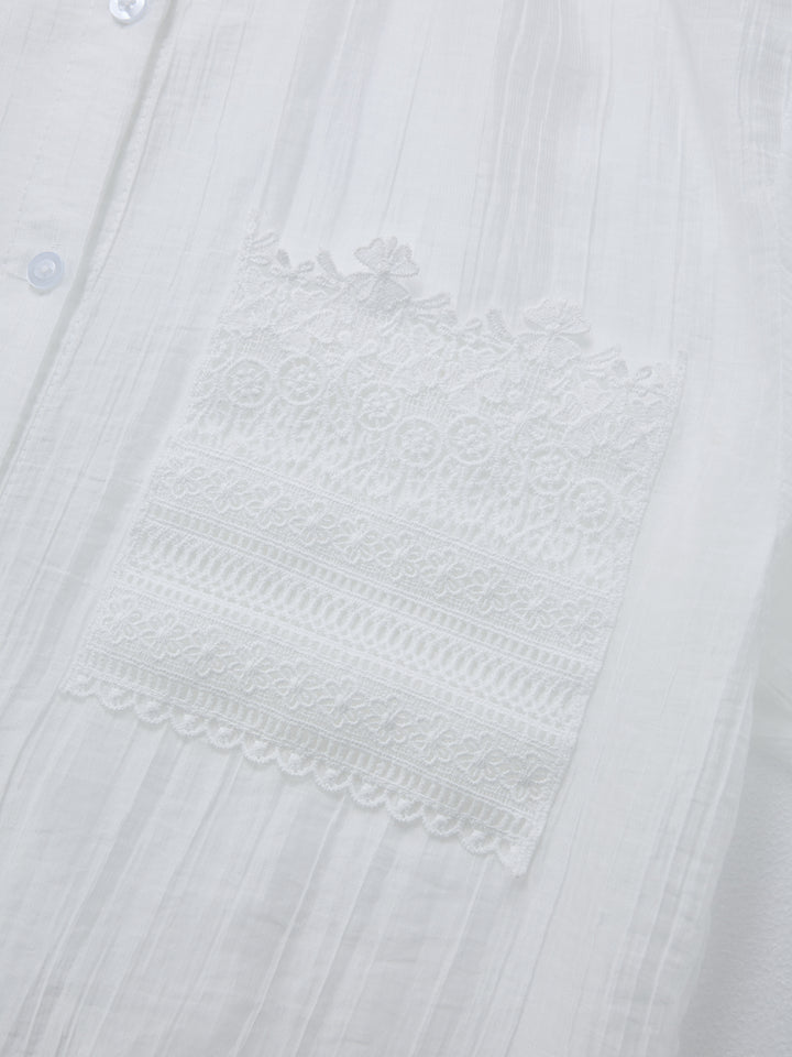Chemise boho en dentelle